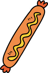 Hand Drawn delicious sausage illustration
