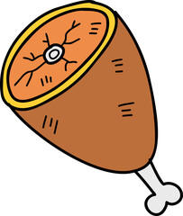 Hand Drawn Fried Chicken Drumsticks illustration