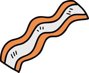 Hand Drawn bacon strips illustration