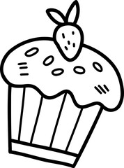 Hand Drawn cupcakes illustration