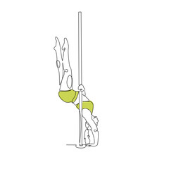 Vector illustration of a woman doing acrobatics