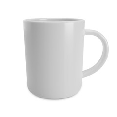 Realistic white coffee mug for mockup