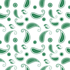 Seamless pattern based on ornament paisley Bandana Print. Vector ornament paisley Bandana Print. Silk neck scarf or kerchief square pattern design style.