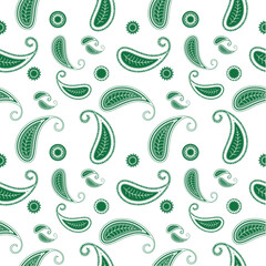 Seamless pattern based on ornament paisley Bandana Print. Vector ornament paisley Bandana Print. Silk neck scarf or kerchief square pattern design style.