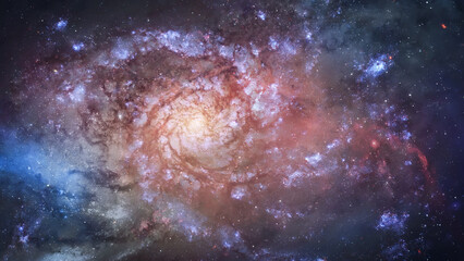 Space with stars in sky. Galaxy and nebula. Deep space. Astronomy wallpaper. Elements of this image furnished by NASA