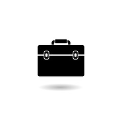  Briefcase icon logo with shadow