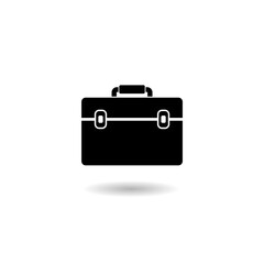  Briefcase icon logo with shadow