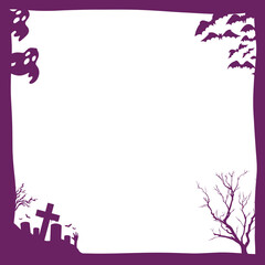 Halloween themed transparent PNG overlay for social media posts