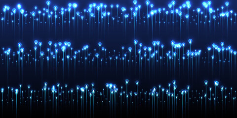 Futuristic glowing line streams data flows