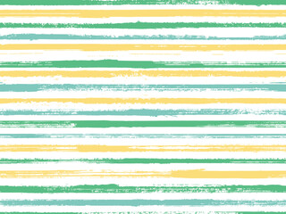 Stripes watercolor paintbrush seamless vector pattern.