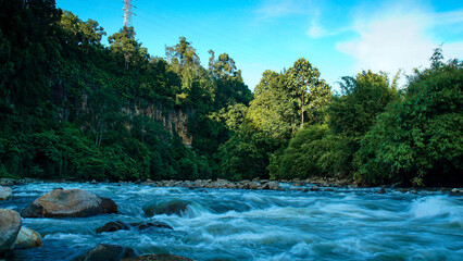 photo of a stream in the afternoon in Aceh Indonesia