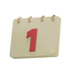 3d illustration calendar office schedule planner