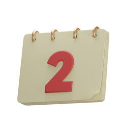 3d illustration calendar office schedule planner