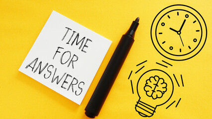 Time for Answers is shown using the text