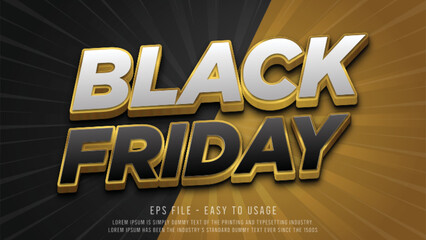 Black friday editable text effect