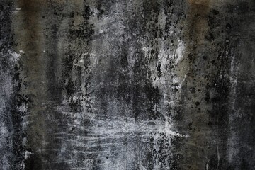 Obraz premium A weathered concrete wall with cracks and peeling paint, showing signs of age and decay.