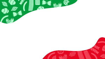 pasta pattern with italian flag color palette