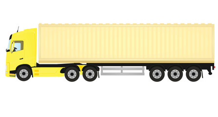 Yellow delivery truck. vector illustration