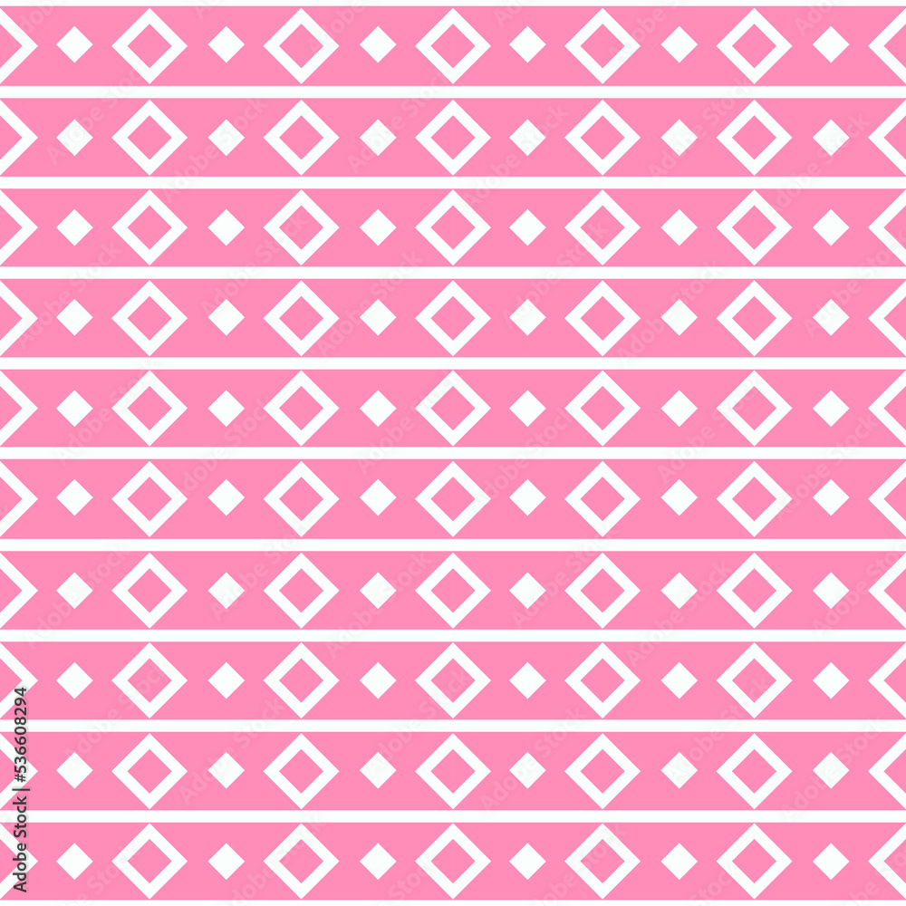 Poster seamless pattern of geometric shapes. beautiful pink seamless pattern of white shapes. vector eps 10