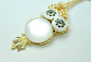 Opaque Owl necklace jewelry for fashion display 