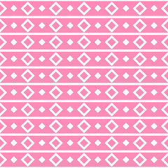 Seamless pattern of geometric shapes. Beautiful pink seamless pattern of white shapes. Vector eps 10