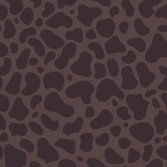 Giraffe seamless pattern. Brown color skin print design. Wild animal hide artwork background. Vector illustration