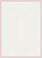 Poster illustration with abstract shapes in nude colors.
