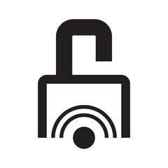 wifi lock icon vector design template