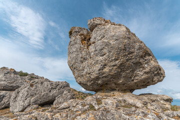 Strangely shaped rocks in the chaos of Nimes le Vieux in the Cevennes National Park.
