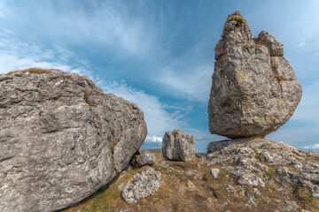 Strangely shaped rocks in the chaos of Nimes le Vieux in the Cevennes National Park.