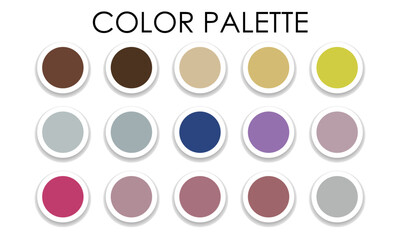 Fashionable color palette. Color collection. Vector