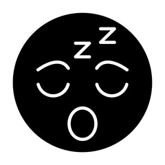 Fototapeta premium Sleepy Glyph Icon