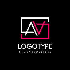 Modern initial AA logo letter simple and creative design concept