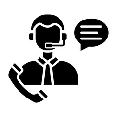 Customer Service Glyph Icon