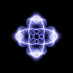 Symbolism of the Templars. Fractal design.Light effect.Vector