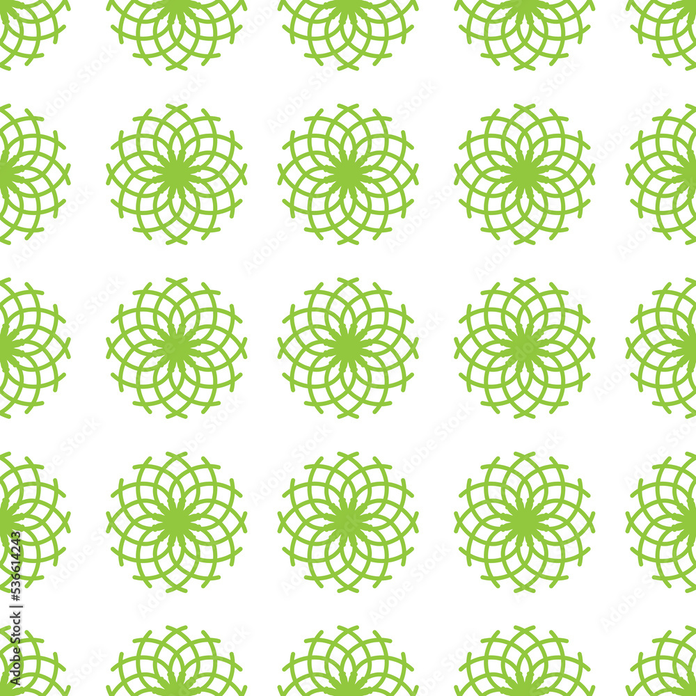 Poster seamless green ornamental pattern. seamles geometric abstract pattern on white background. vector ep