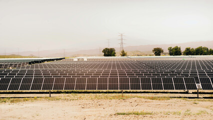 photovoltaic solar panel plant