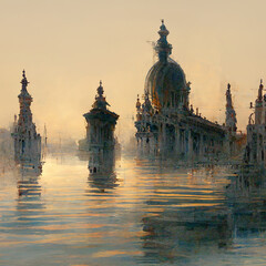 Fototapeta na wymiar Venise en peinture