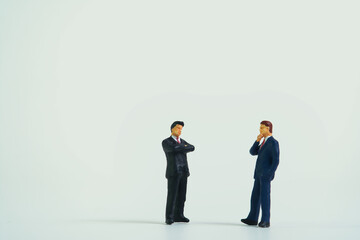Fototapeta premium business people thinking isolated on white background