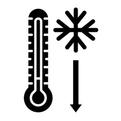 Low Temperature Glyph Icon
