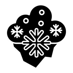 Freezing Weather Glyph Icon