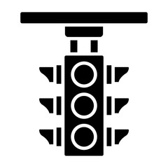 Traffic Light Glyph Icon