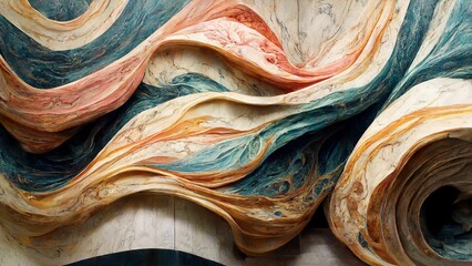Colorful backdrop with wavy marble texture. - obrazy, fototapety, plakaty