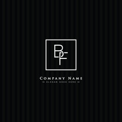 Initial Letter BF Logo - Minimal Monogram Logo - obrazy, fototapety, plakaty