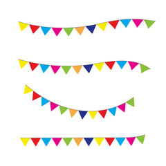 Bunting vector. Set of bunting on white background. vector eps10