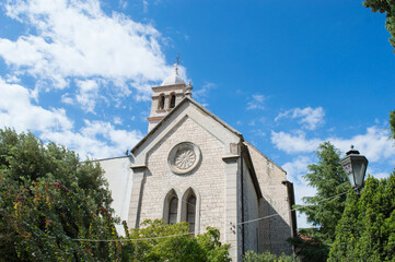 Fototapeta na wymiar Catholic church of St Francis, in Gothic style in Sibenik, Croatia