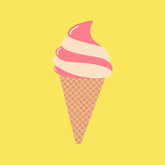 Ice cream vector. Sweet ice vream illustration. eps10