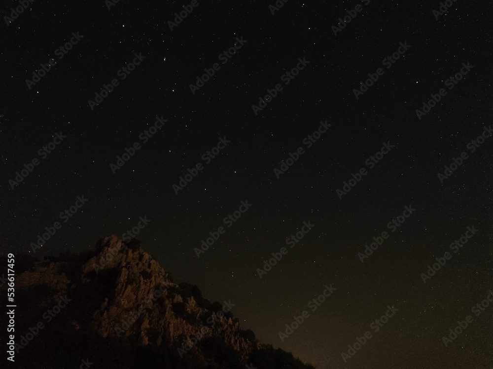 Poster Starry night above the rocks in Croatia