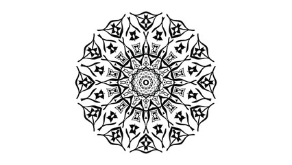Mandala for Batiks fabric pattern, Black Color vintage luxury mandala design,  vector background abstract floral pattern