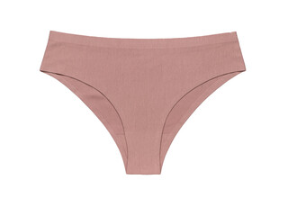 Stylish women's brown panties isolated on a white background. The concept of women's underwear.